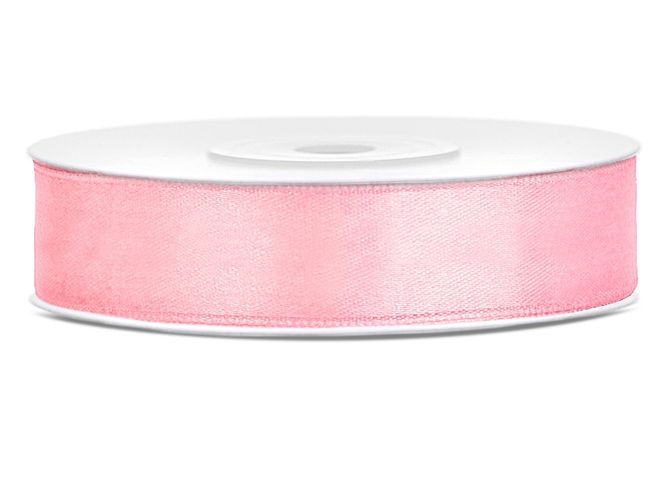 Hovedbilde Satengbånd Lys Rosa 1,2cm 25m