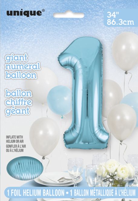 Hovedbilde Folieballong Lovely Blue 1 tall 86,3cm