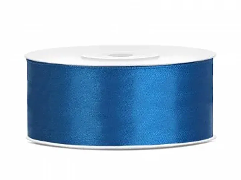 Satengbånd Mellomblå 2,5cm 25m