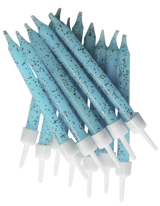 Hovedbilde Kakelys Glitter lyseblå 12-pk