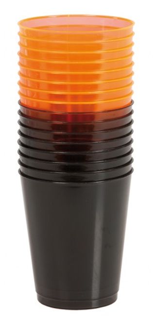 Hovedbilde Plastkrus sort oransje 16 stk i pakken