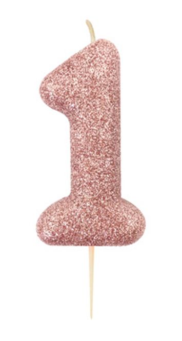 Hovedbilde Kakelys 1-årsdag Rosegull Glitter