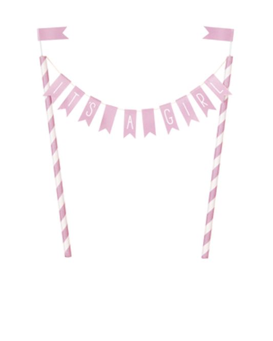 Hovedbilde Kaketopp Its a Girl Banner