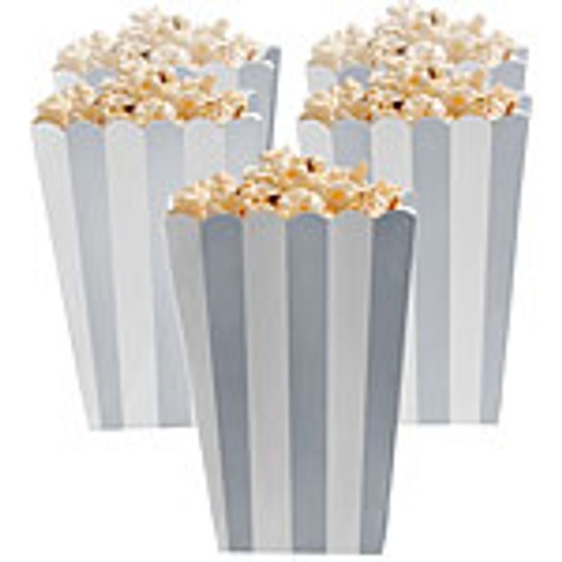Popcornbeger Sølv 5-pk