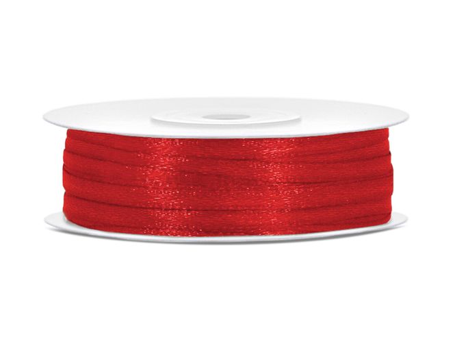 Hovedbilde Satengbånd Rød 0,3cm 50