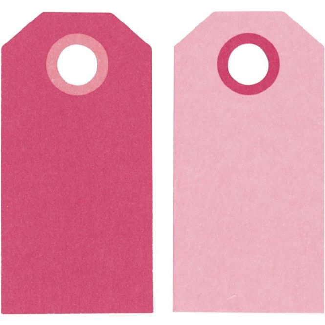 Hovedbilde Bordkort Tags Rosa/Pink 20-pk