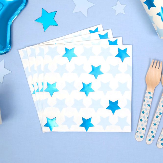Hovedbilde Little Star Blue Servietter 16-pk
