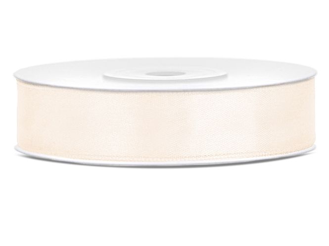 Hovedbilde Satengbånd Krem 1,2cm 25m