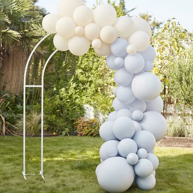 Hovedbilde Ballonsett - ballongbue Hvit/lys blå 75stk