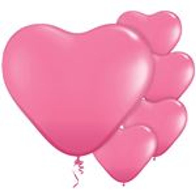 Hovedbilde Hjerteballonger Pink 5-pk