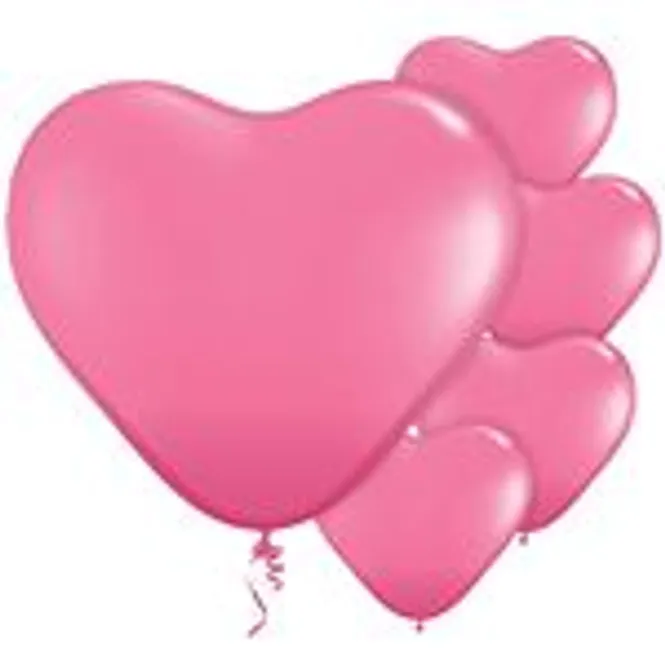 Hovedbilde Hjerteballonger Pink 5-pk