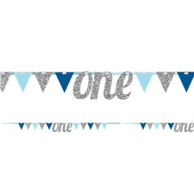 Hovedbilde Banner 1st Blå, Lyseblå og Sølv