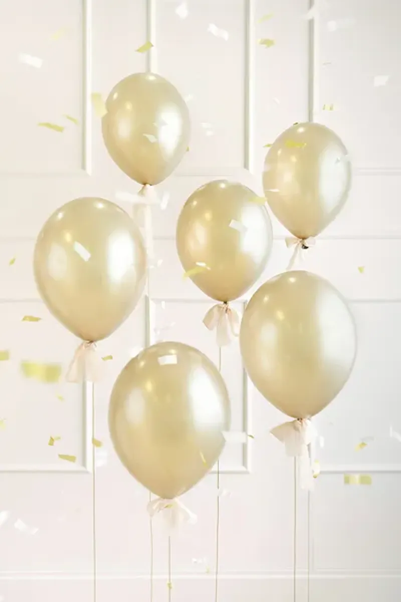 Ballonger E Metallic kald gull 10-pk 30cm