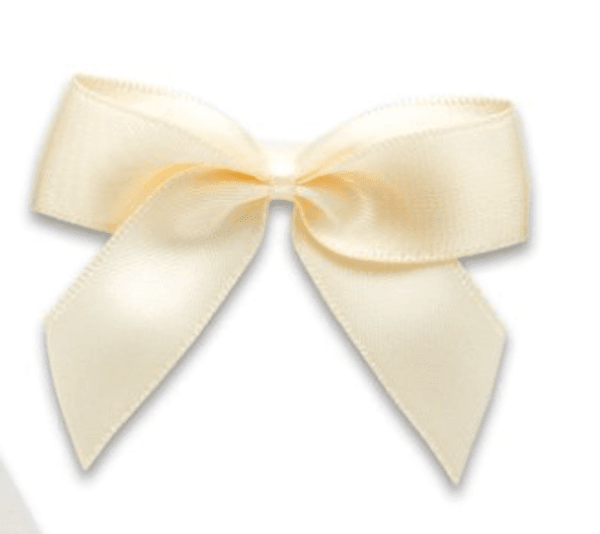 Hovedbilde Satengsløyfe selvklebende krem 12 pk