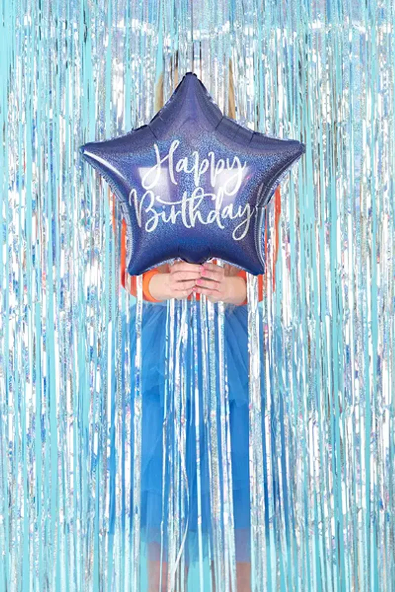 Folieballong happy birthday blå 40cm