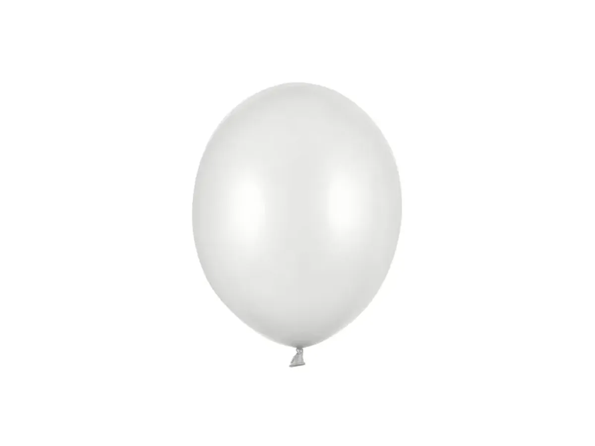Ballonger E sølv Metallic 12cm 10-pk 