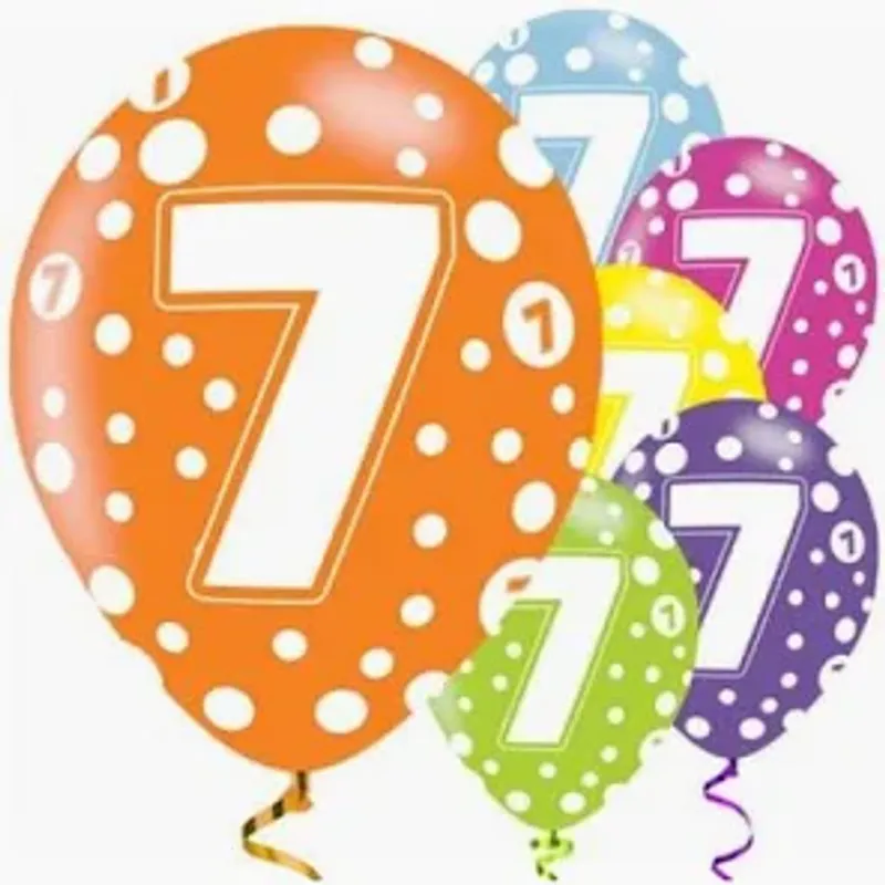 Ballonger 7 årsdag ass. 6-pk