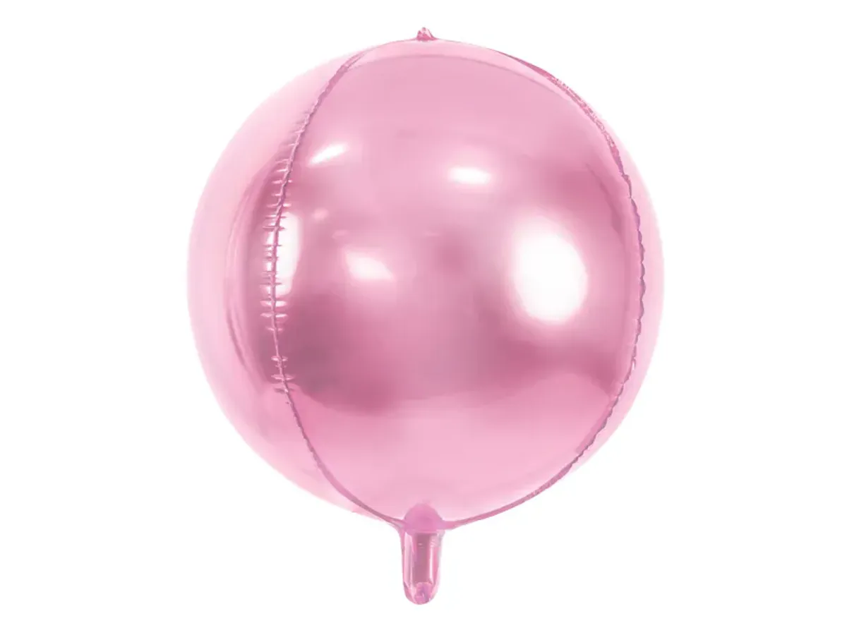 Folieballong Ball Lys Rosa 40cm