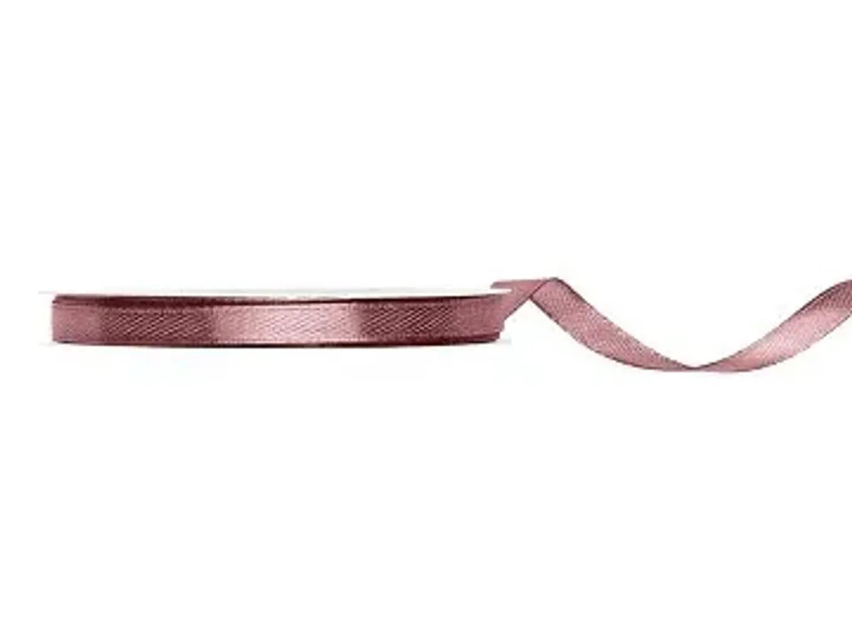Satengbånd dark dusty rose 0.6x25m