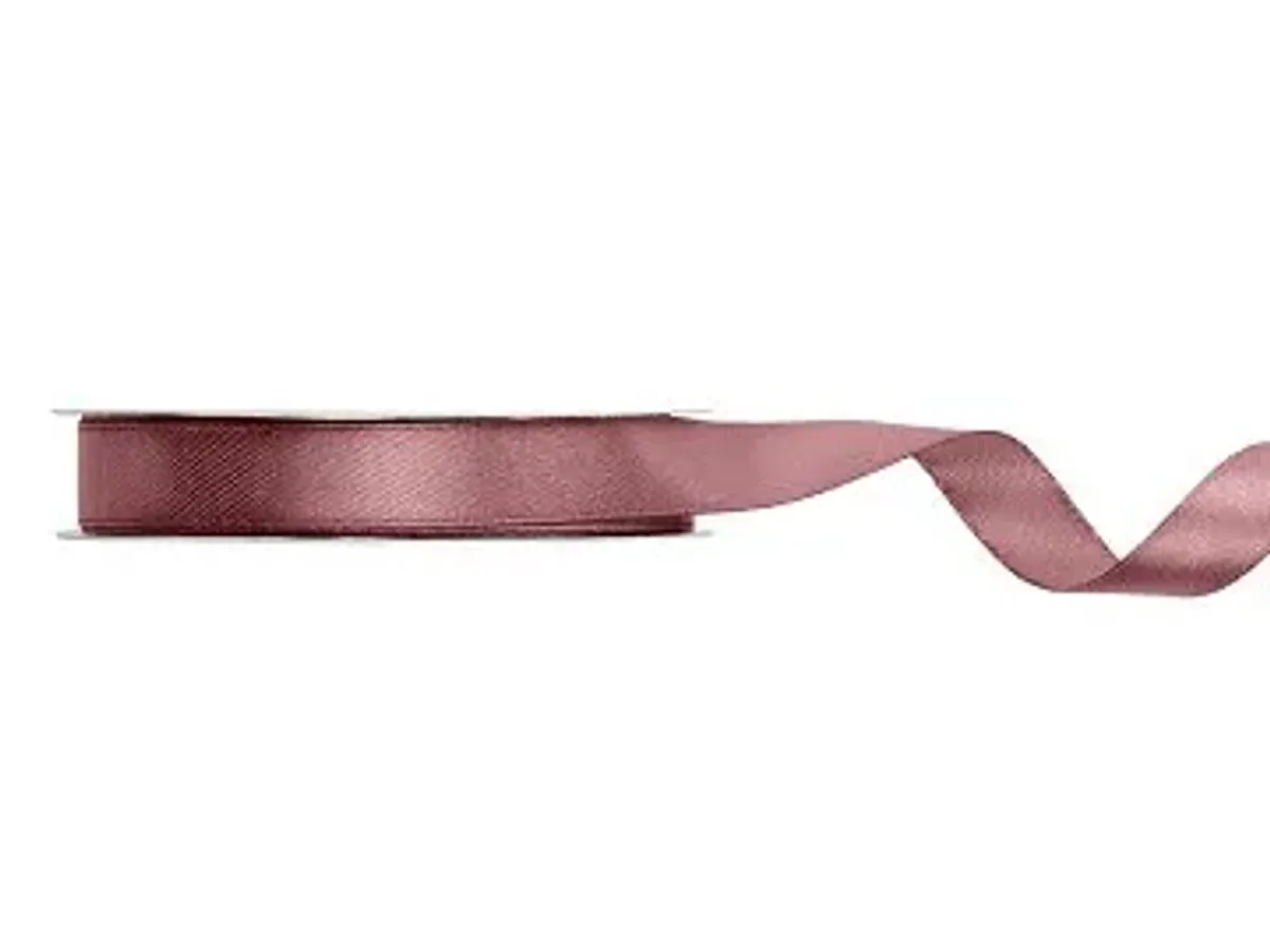 Satengbånd Mørk Dusty rose 12mm x 25m