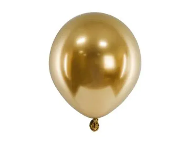 Hovedbilde Ballonger E Blank gull 12cm 10-pk