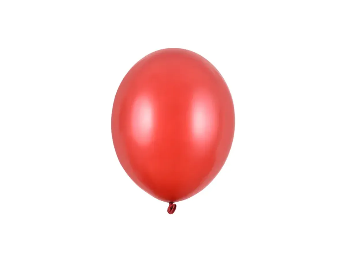 Ballonger E Rød Metallic 12cm 10-pk 