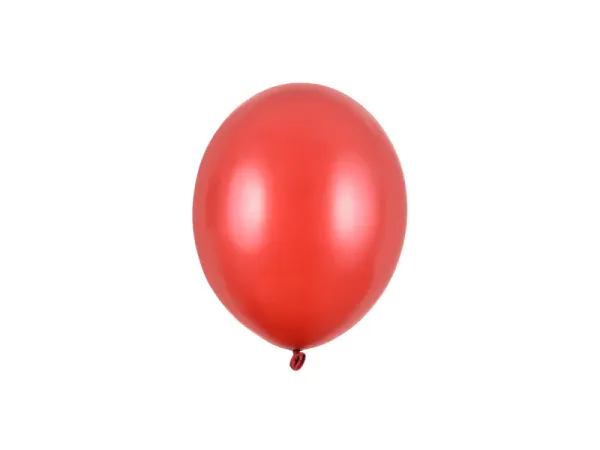 Hovedbilde Ballonger E Rød Metallic 12cm 10-pk 